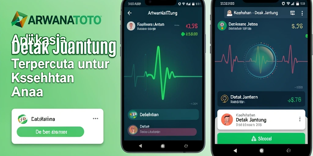 Tampilan antarmuka ARWANATOTO untuk memantau detak jantung Anda.