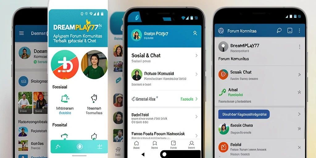 Tampilan antarmuka utama <strong>DREAMPLAY77</strong> dengan fitur forum interaktif.