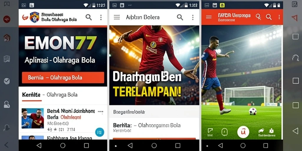 Tampilan antarmuka EMON77 dengan berita olahraga bola terbaru dan terupdate.