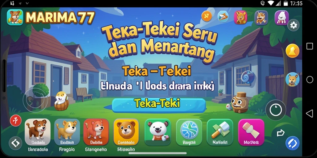 Tampilan antarmuka permainan Teka-Teki yang menarik dan interaktif.