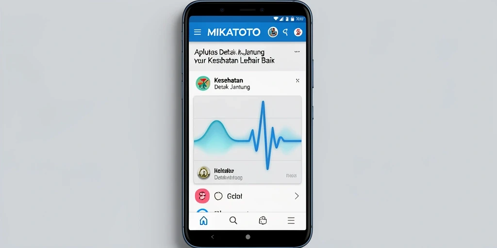 Antarmuka MIKATOTO yang modern dan informatif untuk pemantauan detak jantung.
