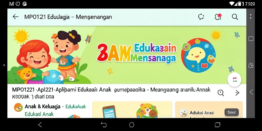 Antarmuka MPO1221 yang menarik untuk belajar anak.